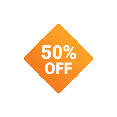 50 Percent sale badge template
