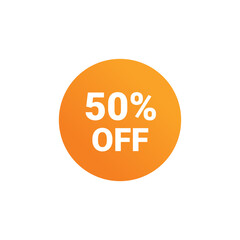 50 Percent sale badge template