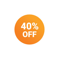 40 Percent sale badge template