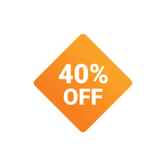 40 Percent sale badge template