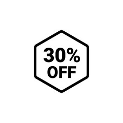 30 Percent sale badge template
