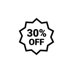 30 Percent sale badge template