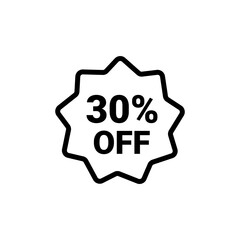 30 Percent sale badge template