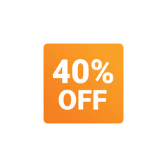 40 Percent sale badge template
