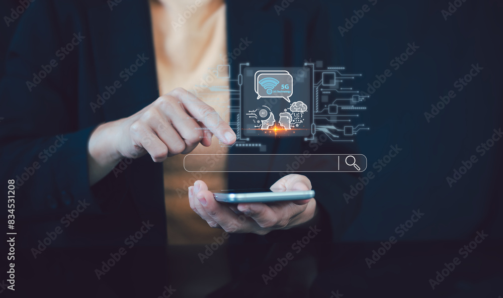 Poster ai, artificial intelligence, technology smart robot ai, artificial intelligence by enter command pro