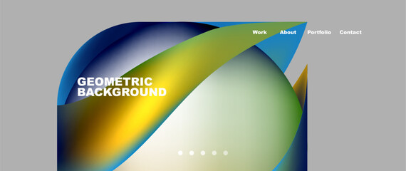 Fototapeta premium Colorful flowing shapes, wave lines with neon gradients. Vector Illustration For Wallpaper, Banner, Background, Card, Book Illustration, landing page