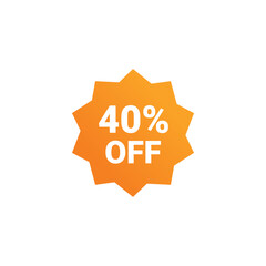 40 Percent sale badge template