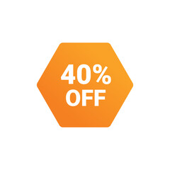 40 Percent sale badge template