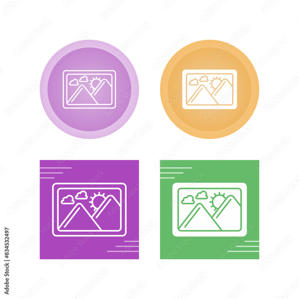 Canvas Prints Picture Vector Icon