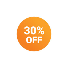 30 Percent sale badge template