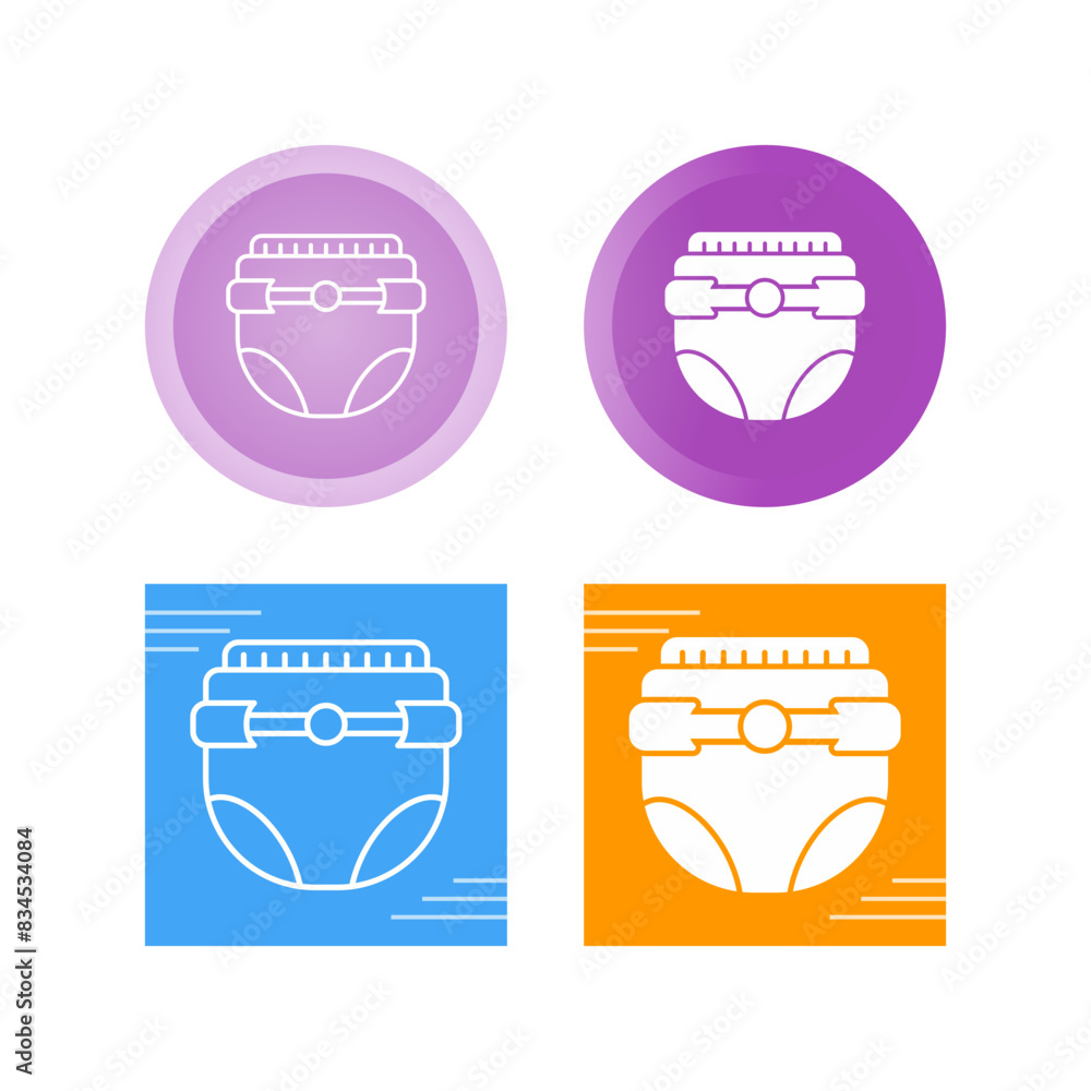 Canvas Prints diaper vector icon