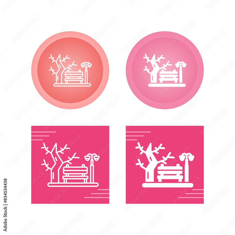 Poster park vector icon