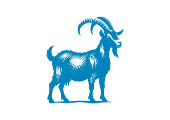 goat vector, transparent background.
