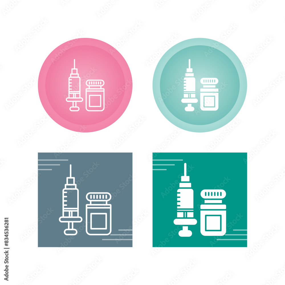 Wall mural vaccine vector icon