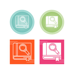 Search Book Vector Icon