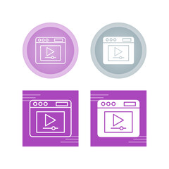 Video Player Vector Icon