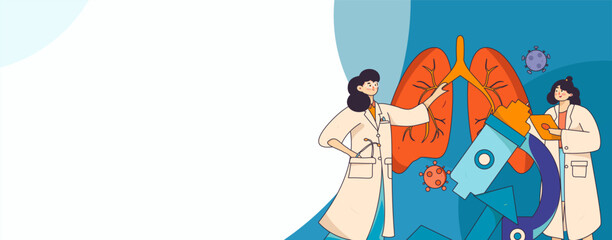 Medical characters fighting the epidemic flat vector concept operation hand drawn illustration
