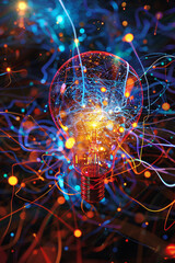 Screen filled with flurry of ideas and questions on online forum, showcasing power of digital brainstorming