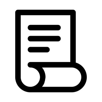 receipt bill invoice line icon
