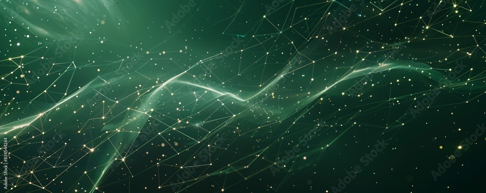 Poster abstract representation of digital transformation in the modern technological era, with futuristic g