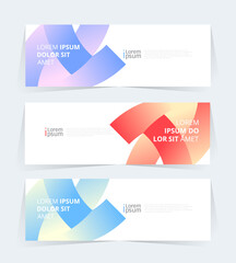 Fototapeta premium Geometric banner design with Vector presentation template.