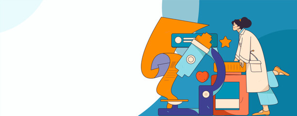 Medical characters fighting the epidemic flat vector concept operation hand drawn illustration
