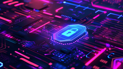 cyber defense solution brochure flat design front view digital protection theme animation vivid.