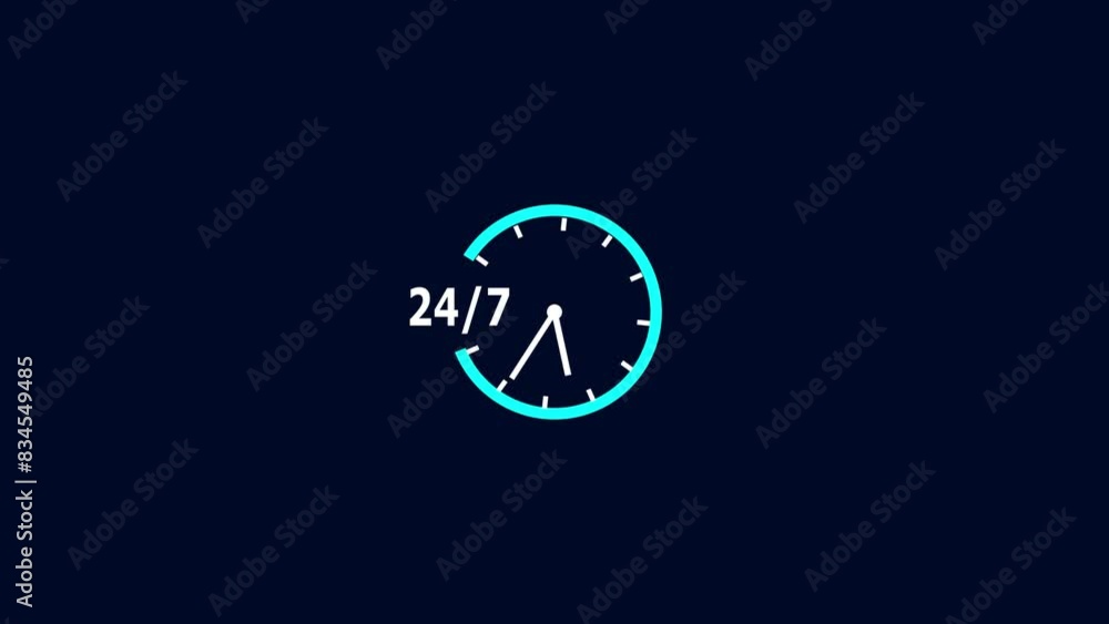 Poster analog wall clock time lapse of timer