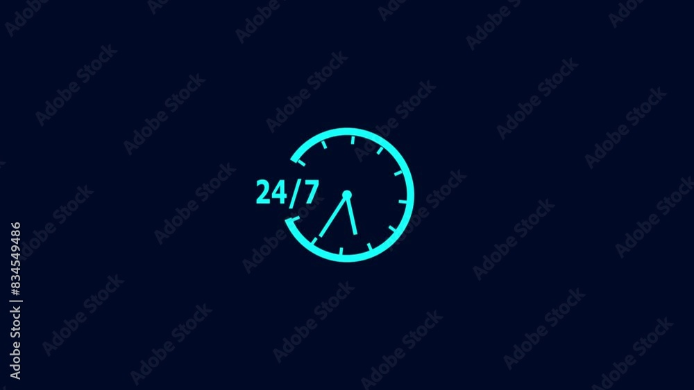Poster analog wall clock time lapse of timer