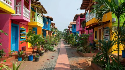 Fototapeta premium Colors in the Tourist Village 