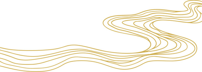 Abstract retro wavy landscape lines