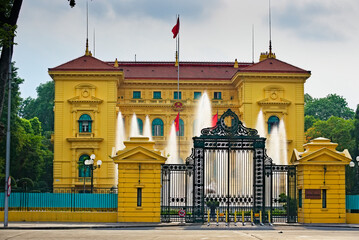 Naklejka premium National Symbol: The Presidential Palace in Hanoi