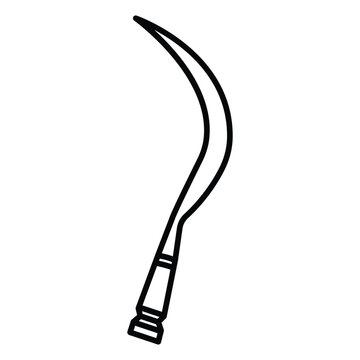 recommend clip art: Garden sickle icon. Cartoon of garden sickle vector icon for web design