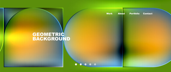 Round squares, circles with fluid gradients. Vector Illustration For Wallpaper, Banner, Background, Card, Book Illustration, landing page