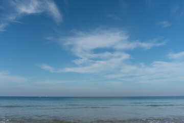 Sea shore as natural travel background.