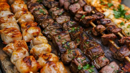 preparation and flavors of famous Arab meat dishes like mandi, maqluba, and shish taouk