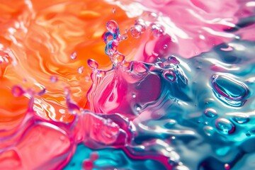 Colored floating liquid, background illustration of a colored floating liquid in the trend colors...