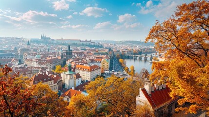 view over the prague city czech republic