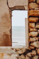 Ruins in a fishing village of Al Jumail (Jumayl) west of Ruwais. Northern Qatar