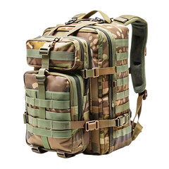 Military backpack transparent background