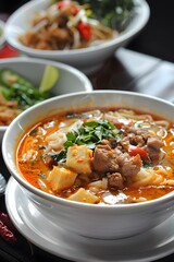 soup with meatballs and vegetables