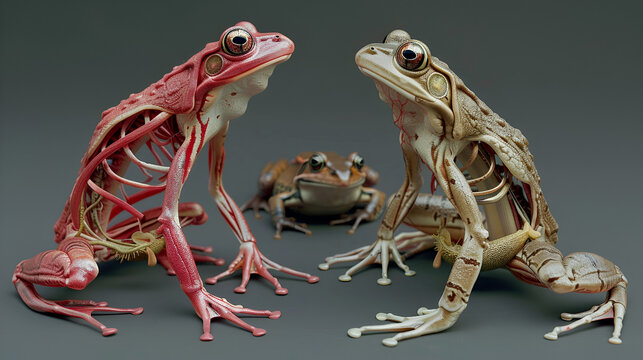 Exploring Frog Anatomy: Detailed View of the Internal Skeleton
