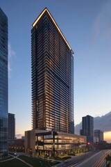 Fototapeta premium Exterior High Rise Building