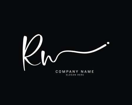rn r n initial letter handwriting and signature logo