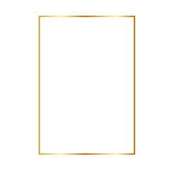 Golden frame for wedding card 