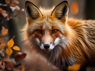 Obraz premium Close up of the fox face