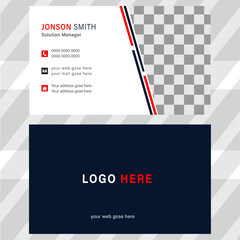 Double sided professional business card template design
