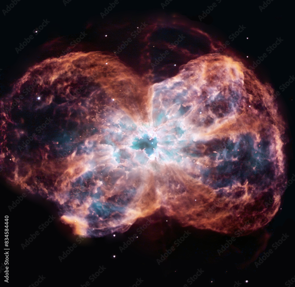 Wall mural planetary nebula ngc 2440 with a dwarf star at the center of the object.