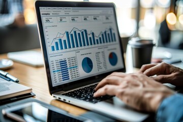 Professional Reviewing Sales Figures Generative AI