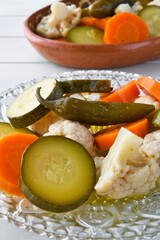 メキシコの野菜のエスカベーチェ 
Escabeche,Mexican Pickled Vegetables（Verduras en escabeche,Escabeche de verduras)
